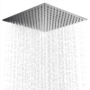 Local Stock 6 8 10 12 Inch Ultra Thin 201 Stainless Steel Rain Shower Head Square