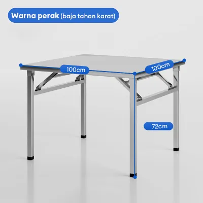 Meja Makan Meja Lipat Makan Stainless Meja Belajar Meja Pelatihan Serbaguna Meja Kantor Besi
