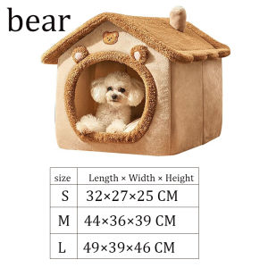 [Low Price] Cat Bed House Foldable Soft Pet Sleepping Bed Dog Bed Removable and Washable Cat Nest Dog House Indoor Cat House Kennel