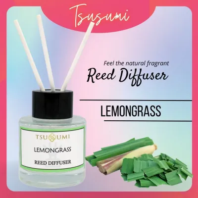Lemongrass Reed Diffuser 50ml Home Fragrance Air Freshener Perfume Room Pewangi Rumah Flameless Indoor 无火 香薰