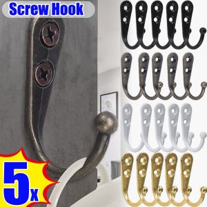 Thương Hiệu Mới 5Pcs tường phong cách retro móc gắn Duy Nhất Áo Móc áo khoác Với Vít Hộ Gia Đình Lưu Trữ Móc Tổ Chức phụ kiện phòng tắm nhà bếp