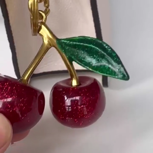 Unique Orange Cherry Keychain Adornment Keyrings Pendant For Women Students And Individualized Accessories Lovers
