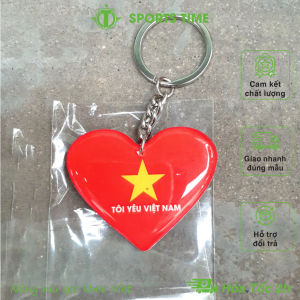 Móc khóa logo cờ việt nam hình cờ tổ quốc tự hào không thấm nước tách lớp bong tróc độ bền tính theo năm