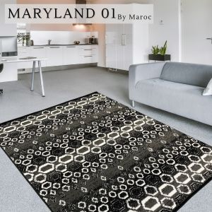 MARYLAND Karpet Lantai 210x300 Motif 01 Black Grey