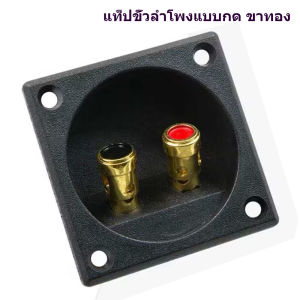 สินค้าอยู่ไทย แท็ปขั้วลำโพงแบบกด ขาทอง รองรับรูเจาะ 2" แพ็ก 1 ชิ้น