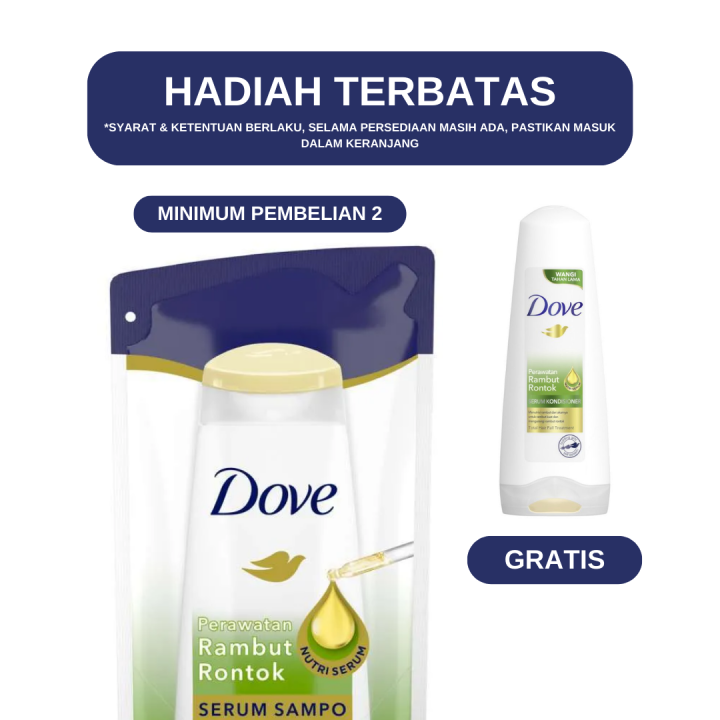 Dove Shampoo Perawatan Rambut Rontok berkurang 99% dengan Nutri