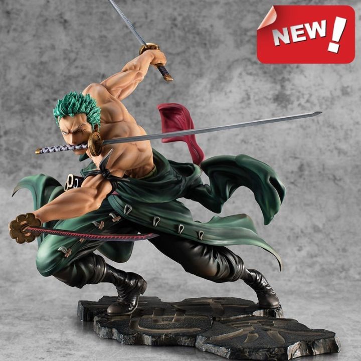 New One Piece 10Cm Anime Figure Roronoa Zoro Three-Blade Sa-Maximum ...