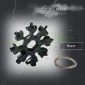 Screwdriver Keychain 18 in 1 Multifunction Snowflake Snow Wrench Portable Bike Camp Hiking Repair Tool Outdoor Spanner. 