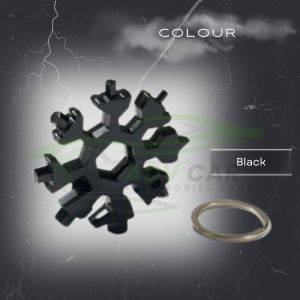 Screwdriver Keychain 18 in 1 Multifunction Snowflake Snow Wrench Portable Bike Camp Hiking Repair Tool Outdoor Spanner