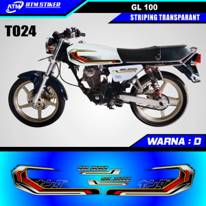Stiker striping variasi honda GL 100 transparant