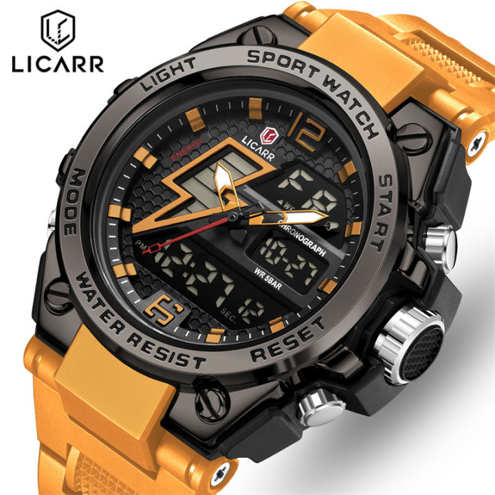 LICARR Brand Waterproof Mens Watches Original Casual Sport Date