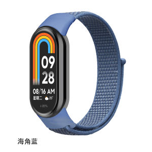 Tali untuk Xiaomi Band 8 Wanita Pria Nilon Loop Band untuk Xiaomi Smartwatch Band 7 6 5 4 3 Gelang