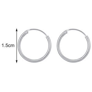 Silver Gold Women 6mm/8mm/10mm/12mm Korean Huggie Minimalist Hoop Earrings Round Earring Ear Buckle