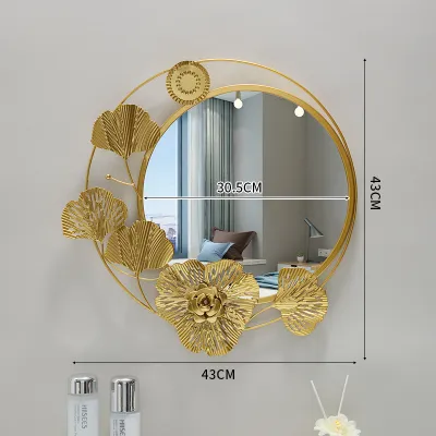 4 Styles European Modern Style Gold Decoration Mirror Wall Hanging Background Wall Mirror