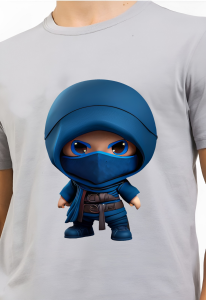 Kaos Pria 3 Dimensi Motif Animasi Ninja Biru Tshirt Oblong Katun 24s H0146 By Hans & co