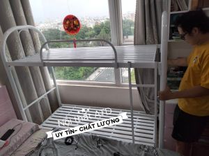 giường hai tầng người lớn giá rẻ bằng sắt hình thực tế 100% giao các quận hcm