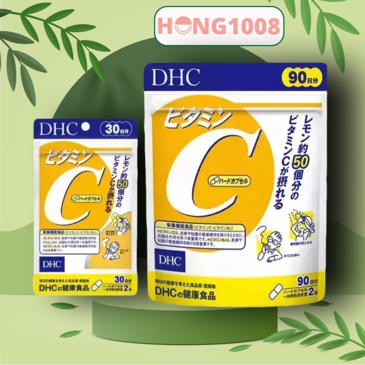 Viên uống DHC Vitamin C Hard Capsule túi 30 ngày 90 ngày dùng tăng sức ...