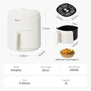 Simplus Air Fryer 5L Large Capacity 1450W Power Viewable Window 8 Preset Menus 13 in 1 GEN-S N1 PRO KQZG014