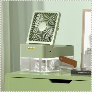 พัดลมขนาดเล็ก ลมนุ่มนวลธรรมชาติ เย็นเร็ว พัดลมสเปรย์ ไม่รบกวนการนอนหลับ ฤดูร้อน ความปลอดภัยของแรงดันต่ํา