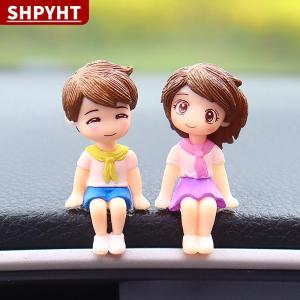 [COD] SHPYHT TOY Car Accessories Cute Cartoon Couple Movable Doll Balloon Ornaments Car Cute Kissing Couple Doll Car Decoration Balloon Ornaments