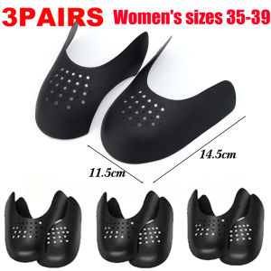 10ชิ้นอุปกรณ์ป้องกันป้องกันรอยยับแสงลิ้นรองเท้ารอยพับรองรับรองเท้าระบายอากาศสีขาวดำรองรับรอยพับสำหรับกีฬา