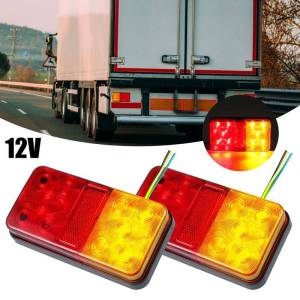 2PCS 12V 24V 10LED Tail Light Taillight Turn Signal Indicator Stop Lamp Rear Brake Light aillight Running Lights For Car Truck Trailer Caravan