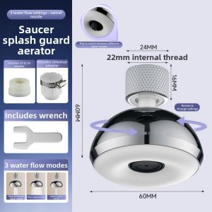 INVADER ABS Faucet Nozzle Silver Enhances Flow Tap Aerator 360 Rotatable Extension Faucet Kitchen Use