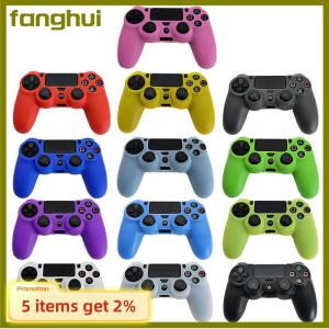 fanghui เคส PS4เกมแพดสำหรับอุปกรณ์ควบคุม PlayStation 4แบบซิลิโคนนิ่มพร้อมปลอกควบคุมสำหรับจอยสติ๊ก