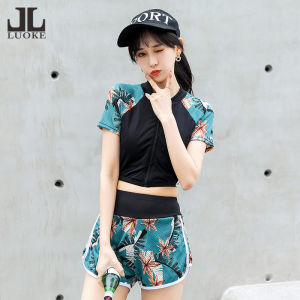 LUOKE Split Swimsuit Womens Two piece Swimsuit Conservative Slim Holiday Hot Spring Swimming