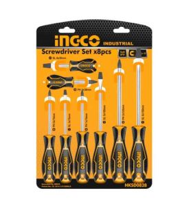 INGCO ชุดไขควง ก้านกลม 8 ชิ้น No. HKSD0828