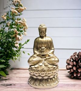 Tượng phật dược sư (nhiều màu sắc) cao 19cm. trang trí tiểu cảnh bonsai ghép lũa để bàn trà phòng khách bàn làm việc trên ô tô…