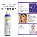 Purple Shampoo Hair Color Shampoo with Anti-Brass Remove Yellow Hair Dye Pure Brass Toning for Bleached and Colored Hair / Hair Color Shampoo Sampo Pewarna Rambut / Cat Rambut 300ML || Shampoo bleaching || shampoo warna || shampoo silver. 