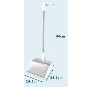 Goldstar Broom with Dustpan Combo Set for Sweeping Outdoor and Indoor Collapsible Brooms and Dustpans Sets with Long Handle for Pet Hair Kitchen Yard and Garage