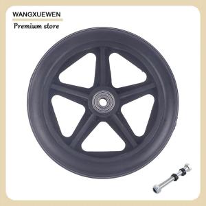 [COD] 6 Inch Wheels Smooth Flexible Heavy Duty Wheelchair Front Castor Solid Tire Wheel Wheelchair Replacement Parts