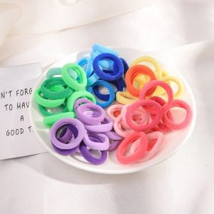 50 PCS High Elastic Rubber Ponytail Tie Hair Rope Colorful Hair Ties for Girls Korean Hair Accessory