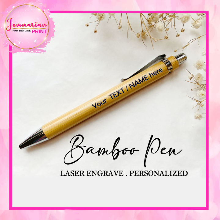 BAMBOO PEN / PERSONALIZE/ CUSTOMIZE / LASER ENGRAVE | Lazada PH