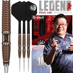 TARGET STEEL TIP DARTS - 23G/25G LEGEND GEN10 (SWISS) SP (PAUL LIM) 90% TUNGSTEN DART SET