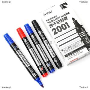 [COD] Yaokeqi Waterproof Marker Pen Oil Permanent Dual Tip 2.8 mm Nib Black Blue Red Art Marker Pens School Office Stationery