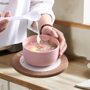 🎄【Special price】Huan ชามข้าวทำจากฟางข้าวสาลีสีทึบชามใส่อาหารผักผลไม้ชามใส่อาหารน้ำหนักเบาเครื่องใช้บนโต๊ะอาหารในครัวเรือน