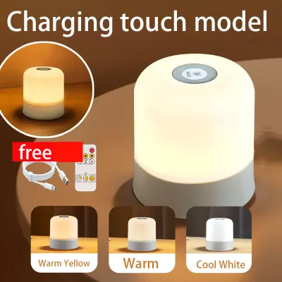 Rechargeable Bedside Lamp Dimmable Table Touch Night Light LED Mini Home Study Sleep Lamp for Readin