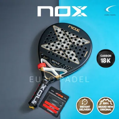 NOX AT10 ALUM 2026 AGUSTIN TAPIA 18K CARBON Adjustable Weight Rough Teardrop Racket Padel Original