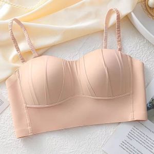 FINETOO Soft Wireless 3D Design Underwear Ladies Summer Seamless Strapless Bras Convertible Bra Push Up Versatile Womens Bras