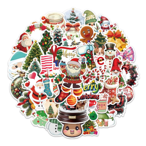 54 PCS Christmas Thosee Stickers Waterproof Xmas Holiday Party Stickers Kids and Youth Decals for ScrapbookXmas Party Favorite