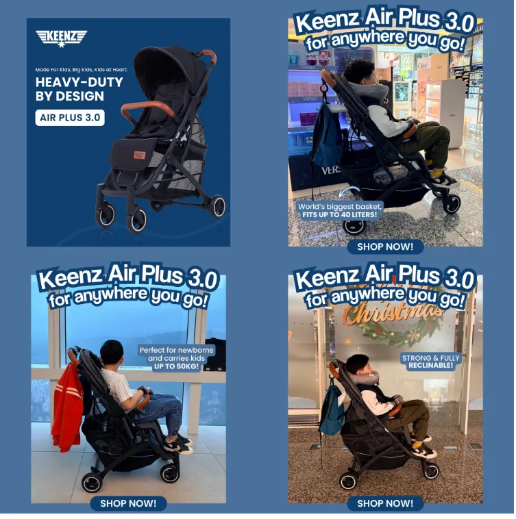 Keenz Air Plus 3.0 Stroller + $230 Freebies (Newborns till 30kg