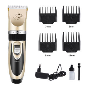 Electric Pet Dog Clipper Dog Hair Trimmer Kit Rechargeable Pet Dog Cat Low-noise Grooming Shaver Cut Machine Set+Spare Blade