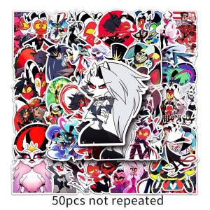 50pcs Helluva Boss Sticker Anime Sticker Pack Waterproof Vinyl Stickers DIY for Aquaflask Water Bottle Laptop Scrapbook Journal Kindle Guitar