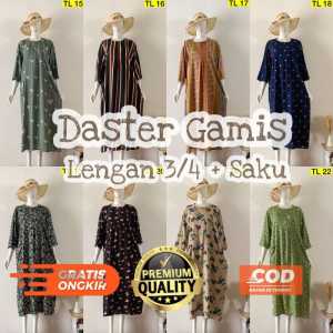 DASTER WANITA DEWASA LENGAN 3/4 KATUN RAYON PREMIUM