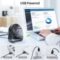 SmartDevil USB Desk Fan, 3 Speeds Portable Mini Desktop Fan, 360° Adjustment Small Personal Table Fan for Home Office Car Outdoor Travel (Black). 
