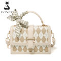 FOXER Women's Casual Shoulder Crossbody Bag England Female Handbag Fashion Messenger Bag PU Leather Lady Small Flap Handle Bag. 