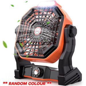 Portable Rechargeable Fan Outdoor Camping Fan Mini USB Table Fan with LED Lamp Emergency Night Light 270° Adjustment